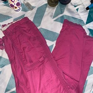 Pink Koi Scrub Pants